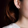 925 Sterling Silver Round Jade Stud Earrings
