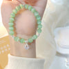 Cat's Eye and Aquamarine Bracelet with Fu Charm