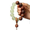 Wood and Luminous Stone Bracelet with Fu Character