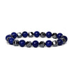 Faceted Stone Bead Bracelet with Hematite, 8mm