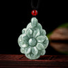 Natural Jade Kalanchoe Flower Pendant Necklace