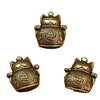 Brass Lucky Cat Chinese Coin Wealth Keychains