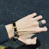 Natural Crystal Bracelet with Six True Words Mantra Charm