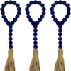 Wooden Bead Curtain Tieback with Tassel, 3-Pack Home Decor