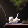 Ceramic Cat Incense Burner Cute Animal Decoration