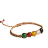Five Wealth Gods Multicolor Woven String Bracelet