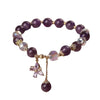 Amethyst Crystal Four Leaf Clover Spiritual Bracelet