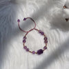 Natural Crystal Bracelet with Gold-Tone Charm