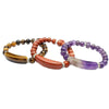Heart Pendant Crystal Bracelet - Amethyst, Rose Quartz & More
