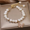 Pearl and Charm Bracelet with Gemstone Accents