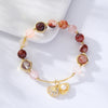 Rutilated Quartz Shell Charm Bracelet
