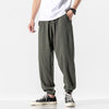 Men's Harem Pants Solid Color Casual With Pockets