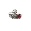 FengShui PiXiu Red Wealth Ring Adjustable Vintage Silver