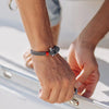 Titanium Steel U-Shaped Shackle Bracelet, Handwoven Rope