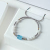 Woven White Jade and Blue Stone Pixiu Bracelet