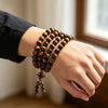Natural Tiger Eye Gemstone Beads Prayer Mala Bracelet Necklace