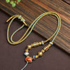 Colorful String Wealth Necklace Pendant Handmade Braided Cord