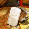 White Jade Pixiu Yin Yang Necklace Pendant for Luck and Protection