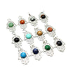 Hamsa Hand Pendant with Stone Inlay