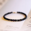 Ultra-Thin Crystal Beads Bracelet with Gold-Tone Clasp