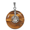 Tree of Life Pendant with Crystal Stone Donut Charm