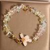 Amethyst Flower Bracelet with Irregular Gravel Crystal Beads