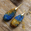 Emperor Stone Happiness Earrings, Teardrop Gemstone Dangles