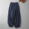 Women's Harem Pants With Pockets Cotton Linen Lantern Trousers