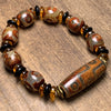 Tibetan Style Agate Dzi Bead Bracelet for Fortune and Protection