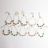 Gold-Tone Wire Wrapped Gemstone Bead Bangle Bracelet