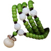 Green Bodhi Seed 108 Bead Mala with Money Bag Charm