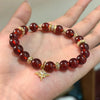 Red Crystal Eight-Pointed Star Charm Bracelet