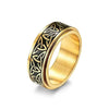Triquetra Knot Titanium Steel Rotatable Ring