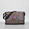 Embroidered Canvas Crossbody Bag, Floral and Peacock Designs
