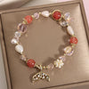 Strawberry Quartz Charm Bracelet for Women