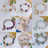 Crystal Charm Bracelet with Clover, Heart or Flower Motif