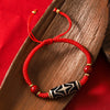 Tibetan Dzi Bead Bracelet, Agate Protection Charm