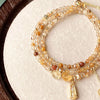 Natural Citrine Beads Pleasure Multi Layer Bracelet