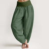 Women's Cotton Harem Pants with Fold-Over Waistband