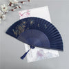 Chinese Style Folding Hand Fan with Nature Motifs