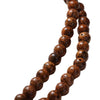 Star Moon Bodhi Seed Mala Necklace with Wood Pendant