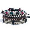 Handmade Leather Bracelet Set with Gift Message Card