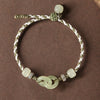 Interlocking Jade Peace Buckle Braided Bracelet