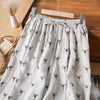 Women's Floral Print Wide Leg Pants Casual Straight Trousers