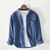 Men's Solid Color Cotton Long Sleeve Button Down Shirt