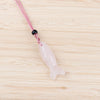 Carved Fish Stone Pendant Necklace, Natural Gemstone Charm