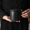 Ceramic Tea Cup with Infuser and Wooden Handle