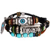 Turquoise Evil Eye Purification Bracelet with Feather