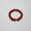 Garnet Cinnabar Lucky Bead Pixiu Rose Protection Ring