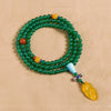Green Agate 108 Bead Mala Bracelet and Necklace